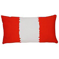 Alicudi Orange & white Cushion (L)30cm x (W)60cm
