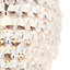 Allesandro Beaded detail Acrylic & steel Clear Chrome effect LED Ceiling light