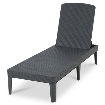 Allibert Jaipur Black Plastic Sun lounger DIY at B Q