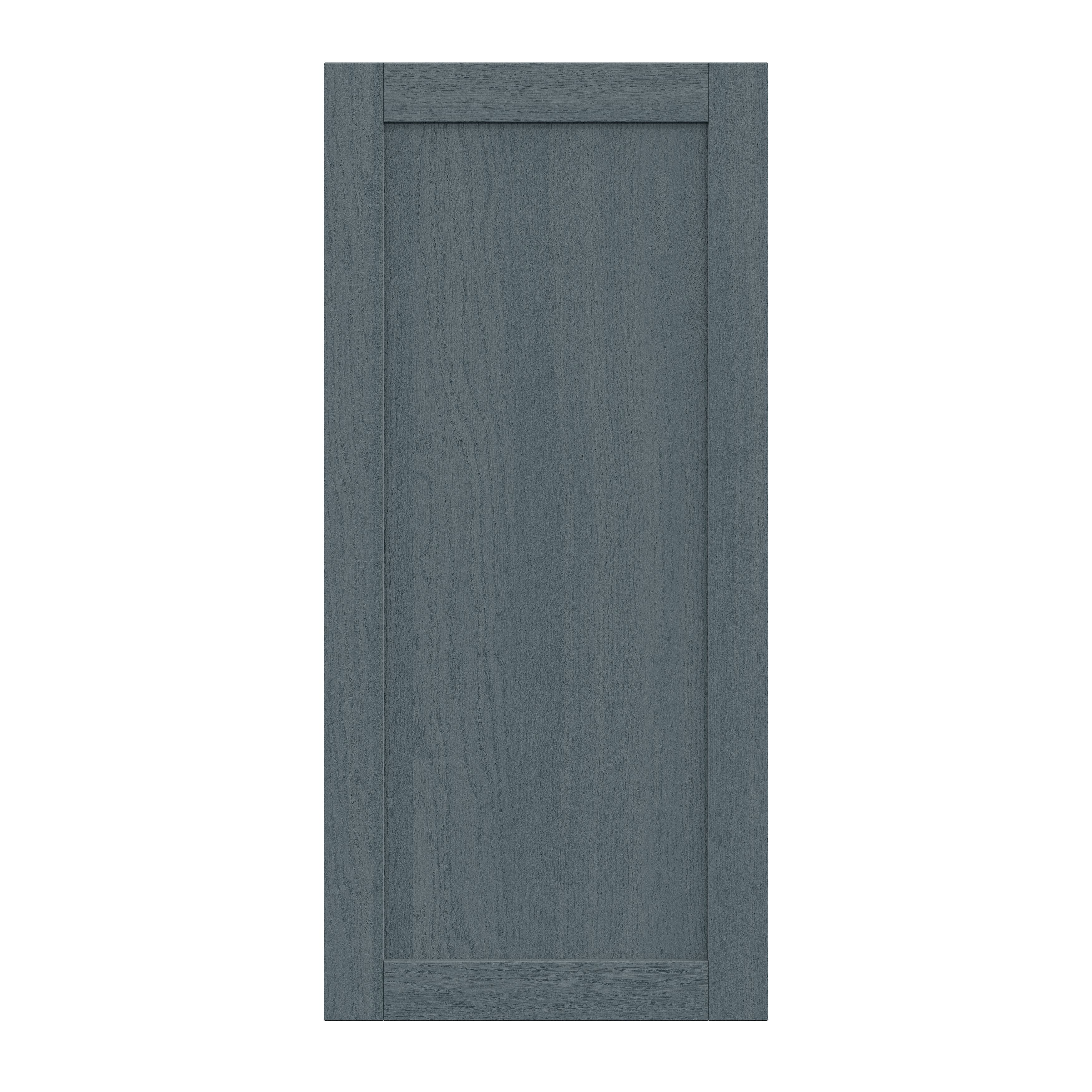 Alpinia Matt dusk blue wood effect Shaker 70:30 Larder/fridge Cabinet door (W)600mm (H)1287mm (T)18mm