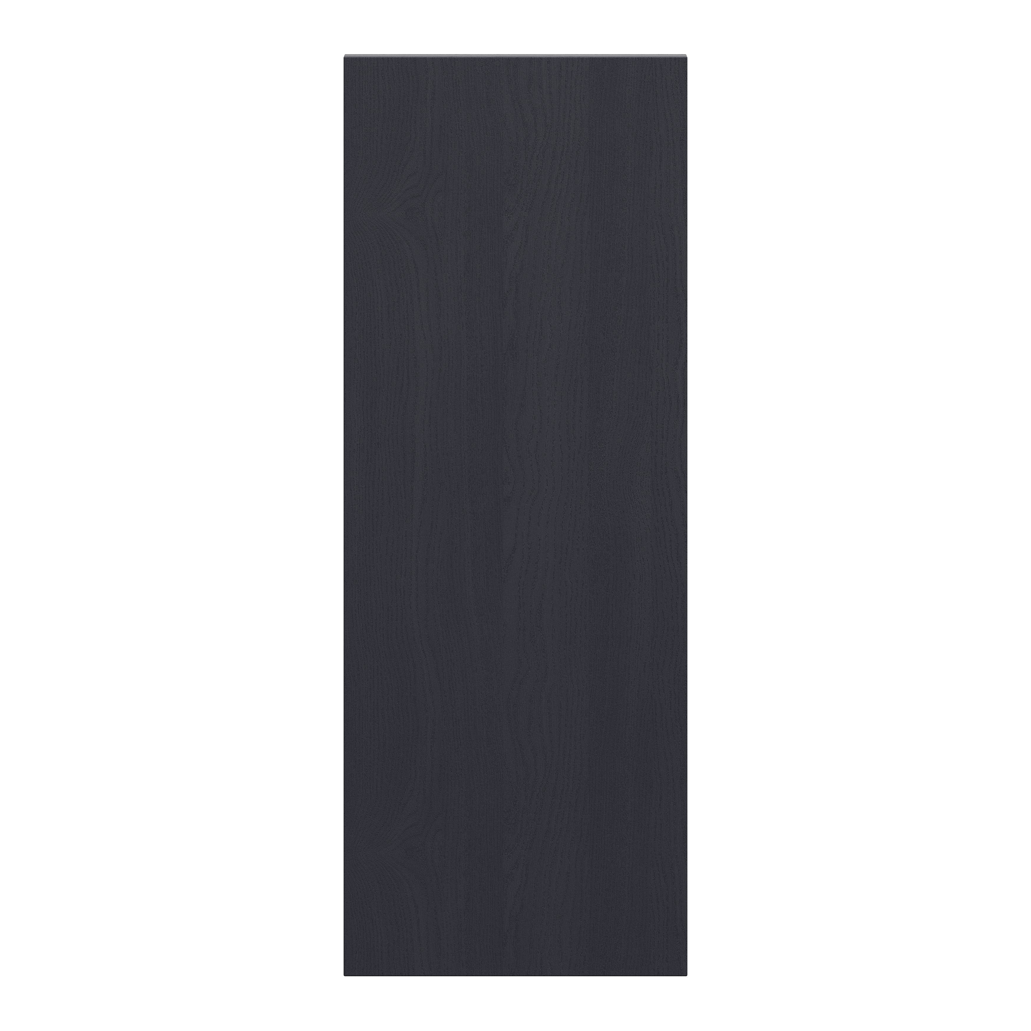 Alpinia Matt midnight navy wood effect Standard Clad on end panel (H)960mm (W)360mm
