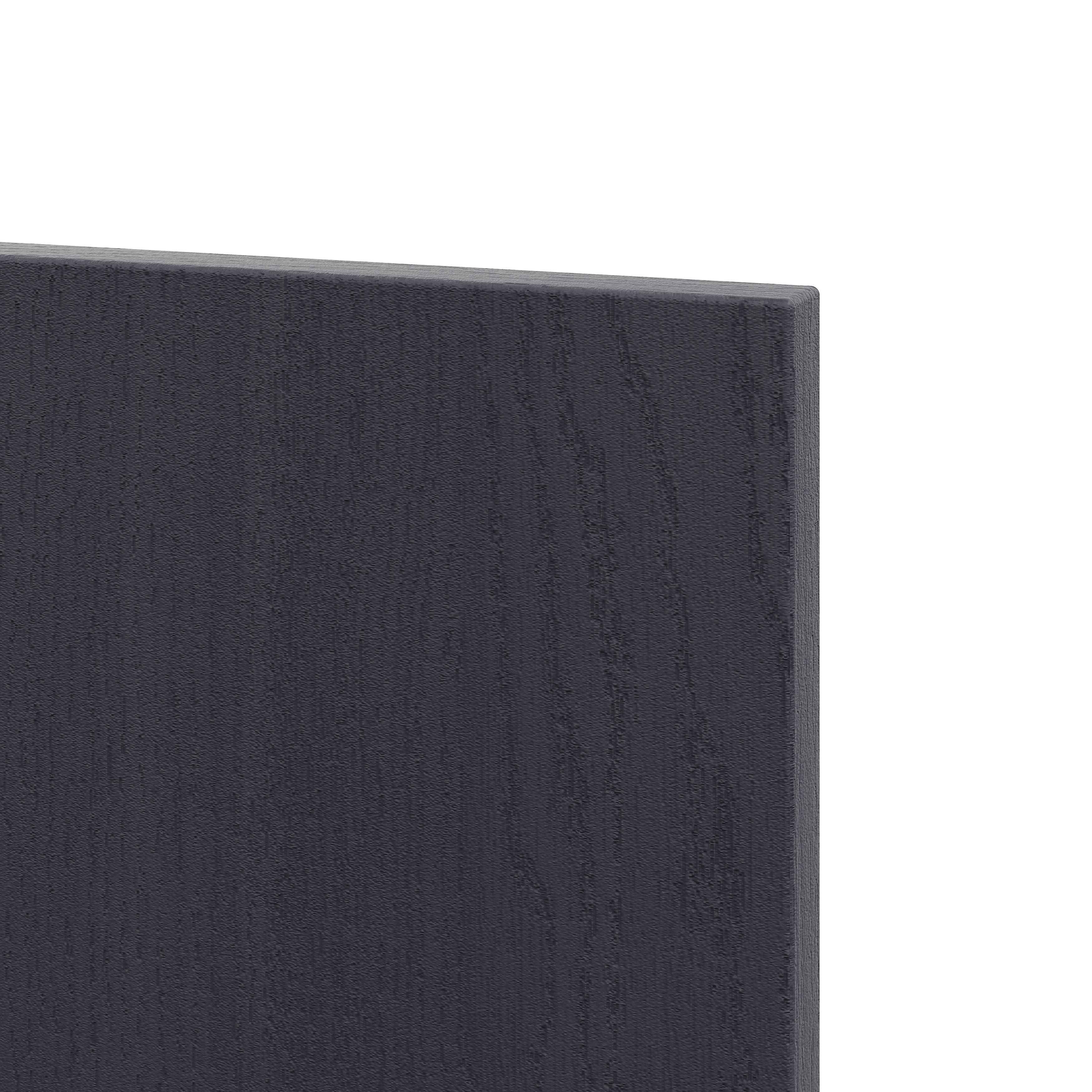 Alpinia Matt midnight navy wood effect Standard Clad on end panel (H)960mm (W)360mm