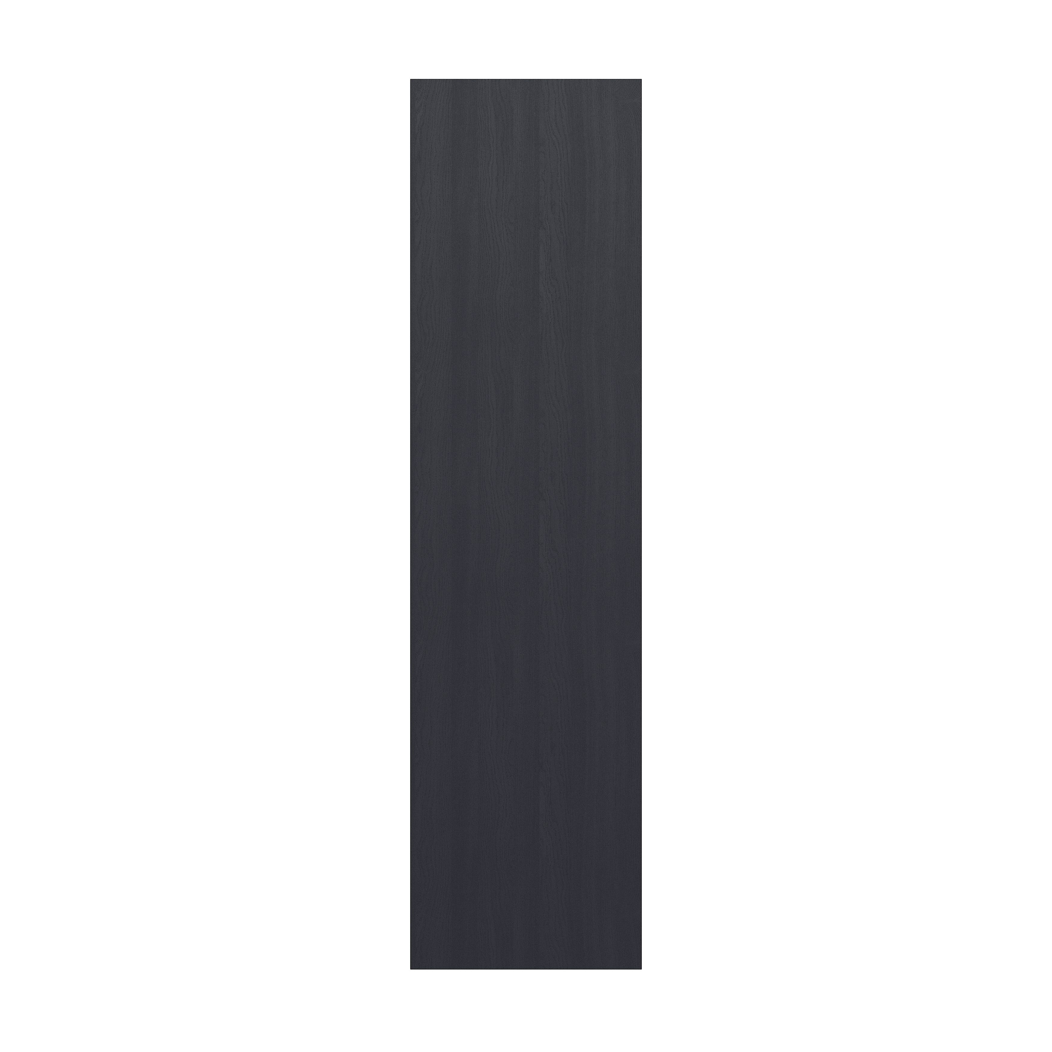 Alpinia Matt midnight navy wood effect Tall End panel (H)2190mm (W)570mm
