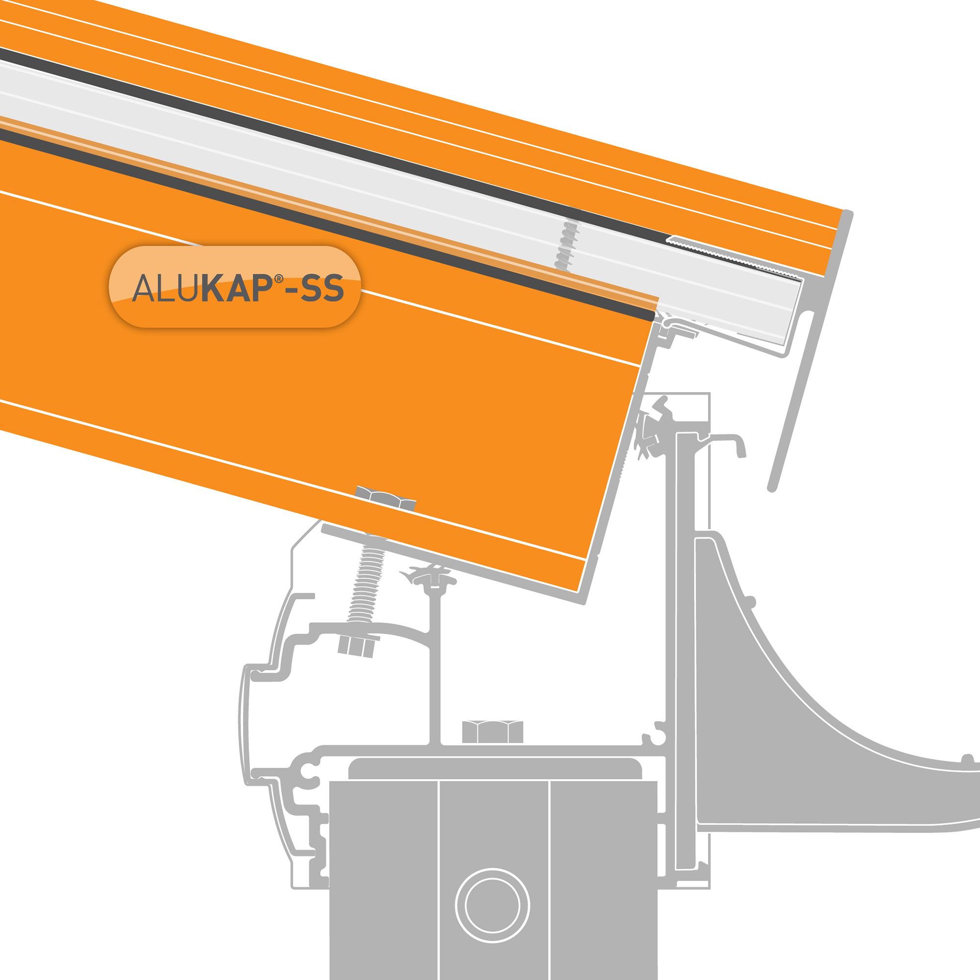 Alukap SS AKSS220B Brown Aluminium Low profile Glazing bar - 6