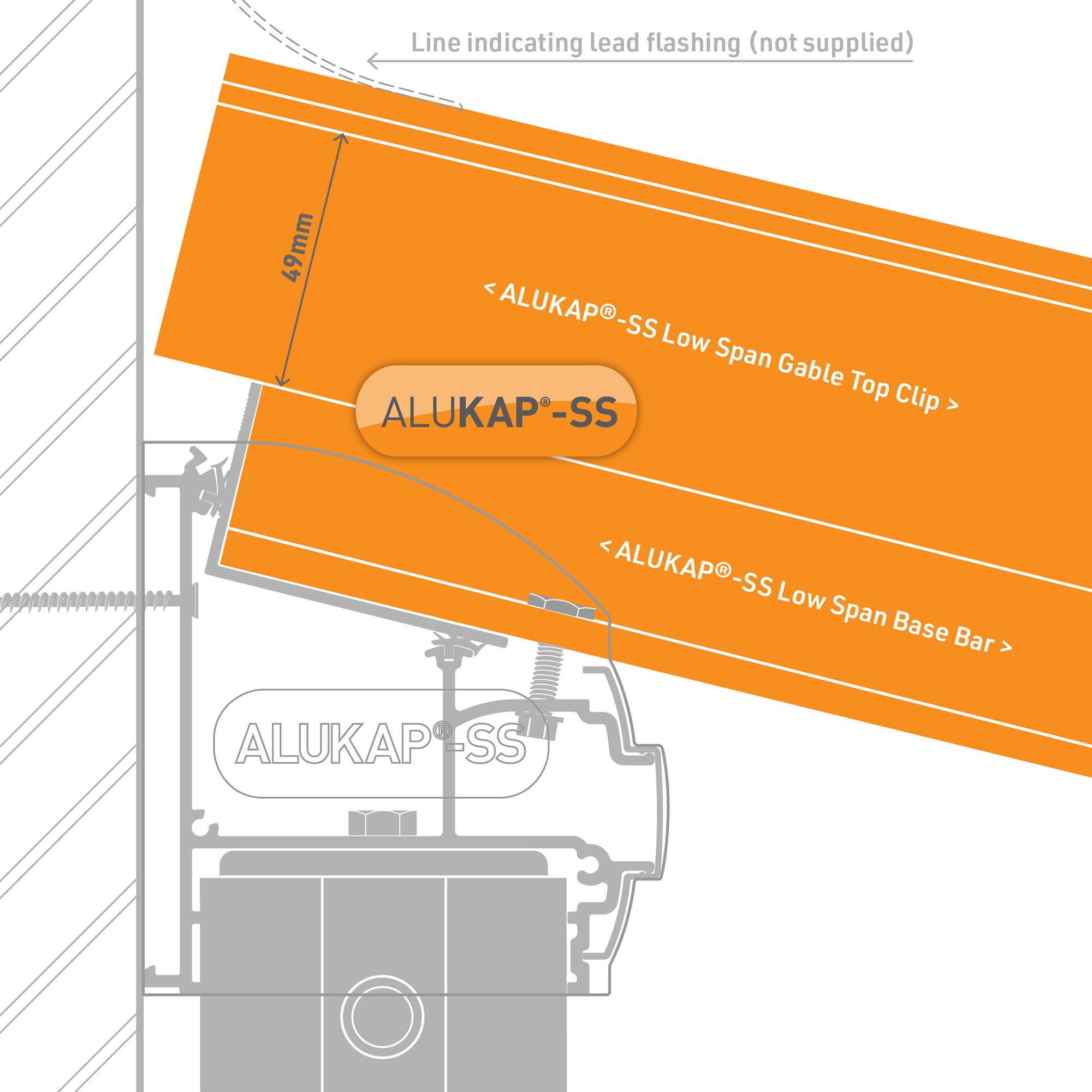 Alukap SS AKSS350B Brown Aluminium Low profile Glazing bar