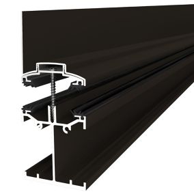 Alukap SS Brown Aluminium Low profile Glazing bar, (L)3m (W)60mm (T)140mm