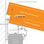 Alukap SS Brown Aluminium Low profile Glazing bar, (L)3m (W)60mm (T)90mm