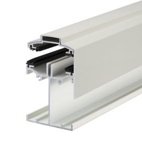 Alukap SS White Aluminium Low profile Glazing bar, (L)4.8m (W)60mm (T)90mm