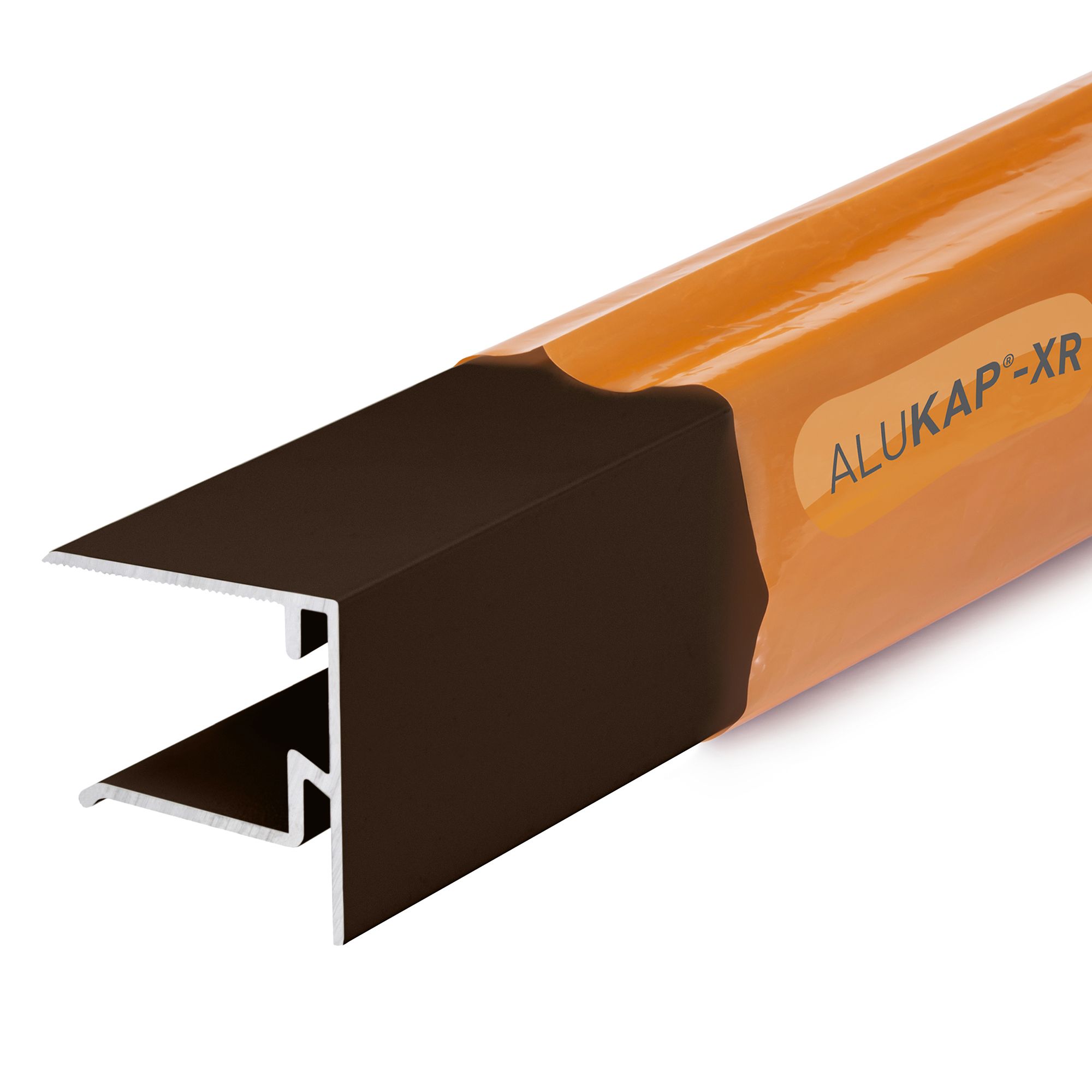 Alukap XR AKX122B Brown 25mm Endstop (W)40mm (T)50mm