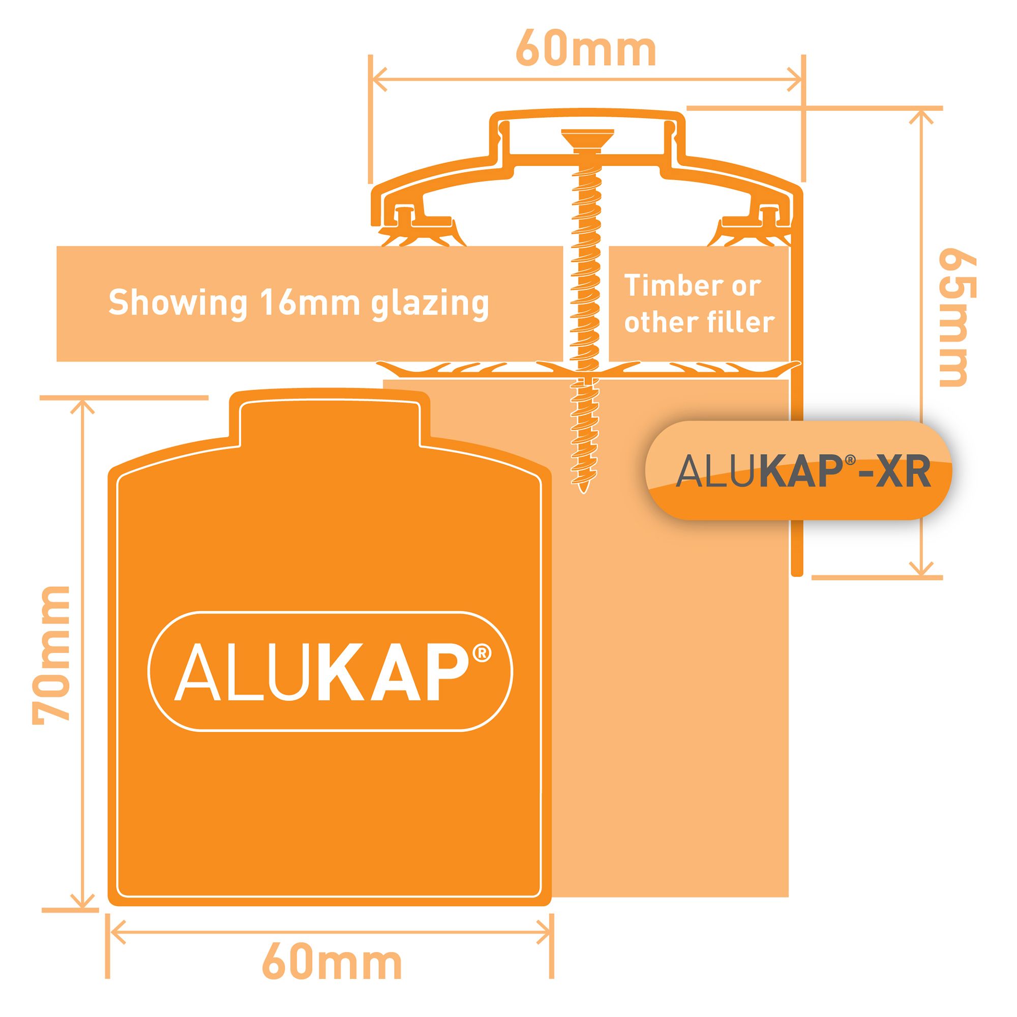 Alukap XR AKX476W White Aluminium Glazing bar - 3