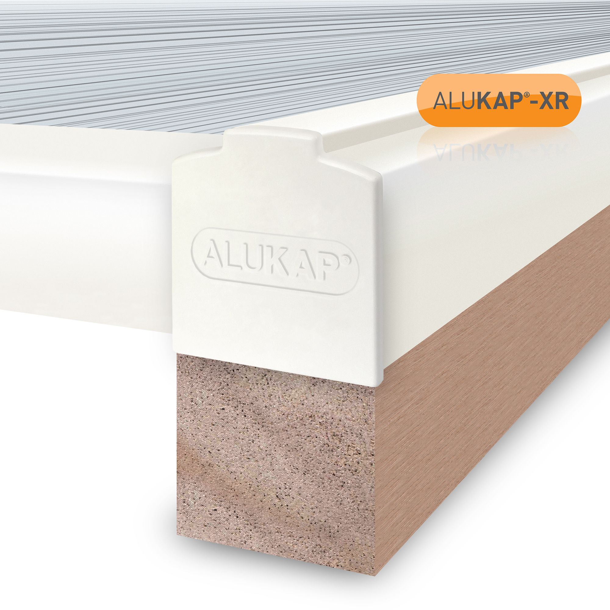 Alukap XR AKX476W White Aluminium Glazing bar - 6