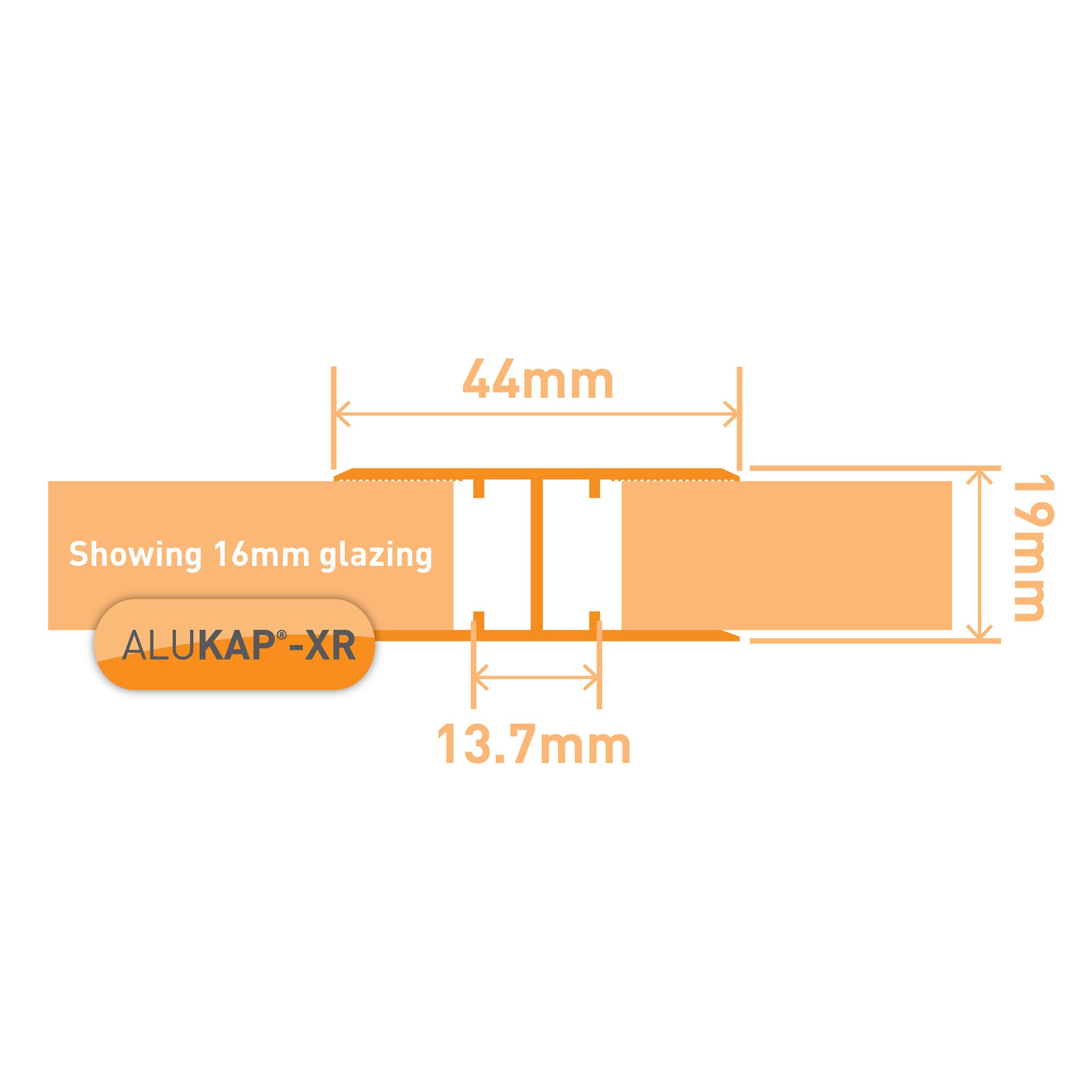 Alukap XR Jointing strip (L)3000mm (W)16mm