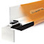 Alukap XR White Aluminium Glazing bar, (L)3m (W)60mm (T)70mm