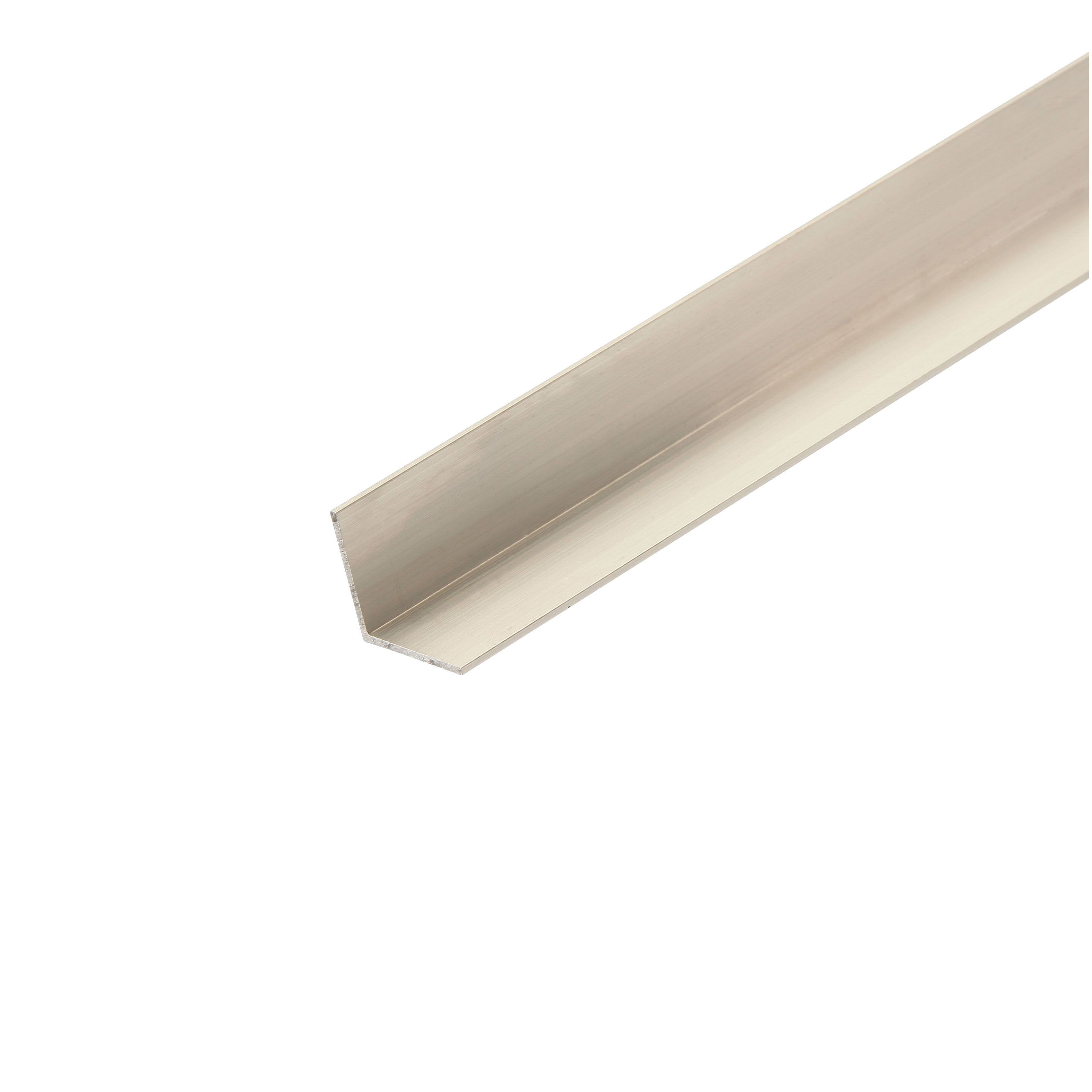 Aluminium alloy Angled edge Moulding (L)2400mm (W)25mm (T)25mm