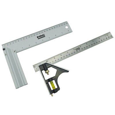 Aluminium Combination square & square set 210mm Set