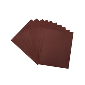 Aluminium oxide Assorted Hand sanding sheets, Pack of 10 for Fillers, paints & wood