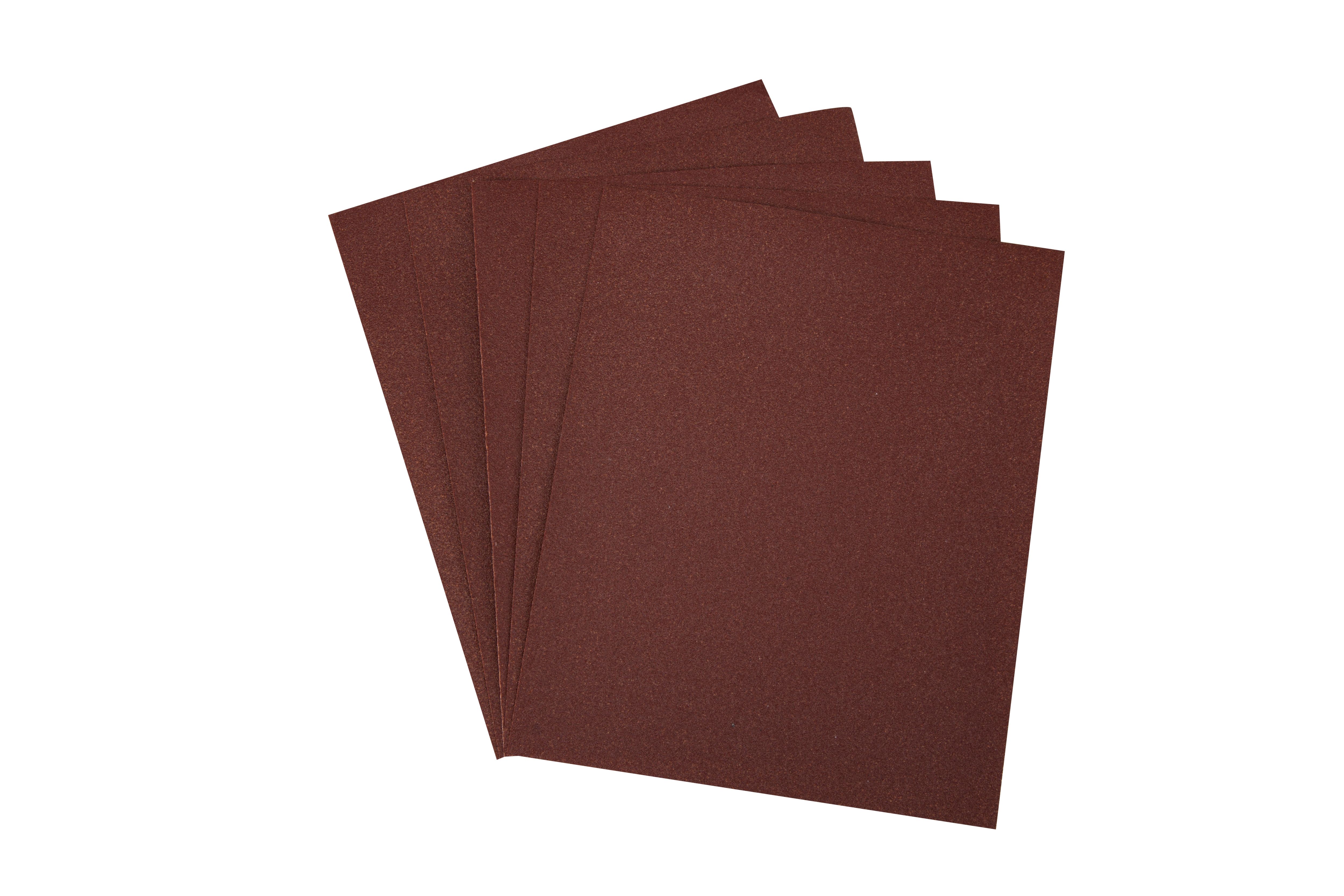 Aluminium oxide Assorted Hand sanding sheets, Pack of 5