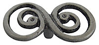 Aluminium Pewter effect Twisted Furniture Knob, Pack of 6