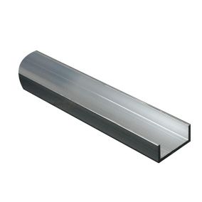 Aluminium Unequal U-shaped Angle profile, (L)1m (W)10mm (D)20mm (T)1.5mm