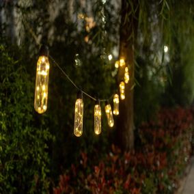 Alvares Bottle Solar-powered Warm white 10 Integrated LED Outdoor String lights