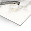 Alvaro White & Gold Gloss Marble effect Porcelain Wall & floor Tile, Pack of 5, (L)600mm (W)300mm