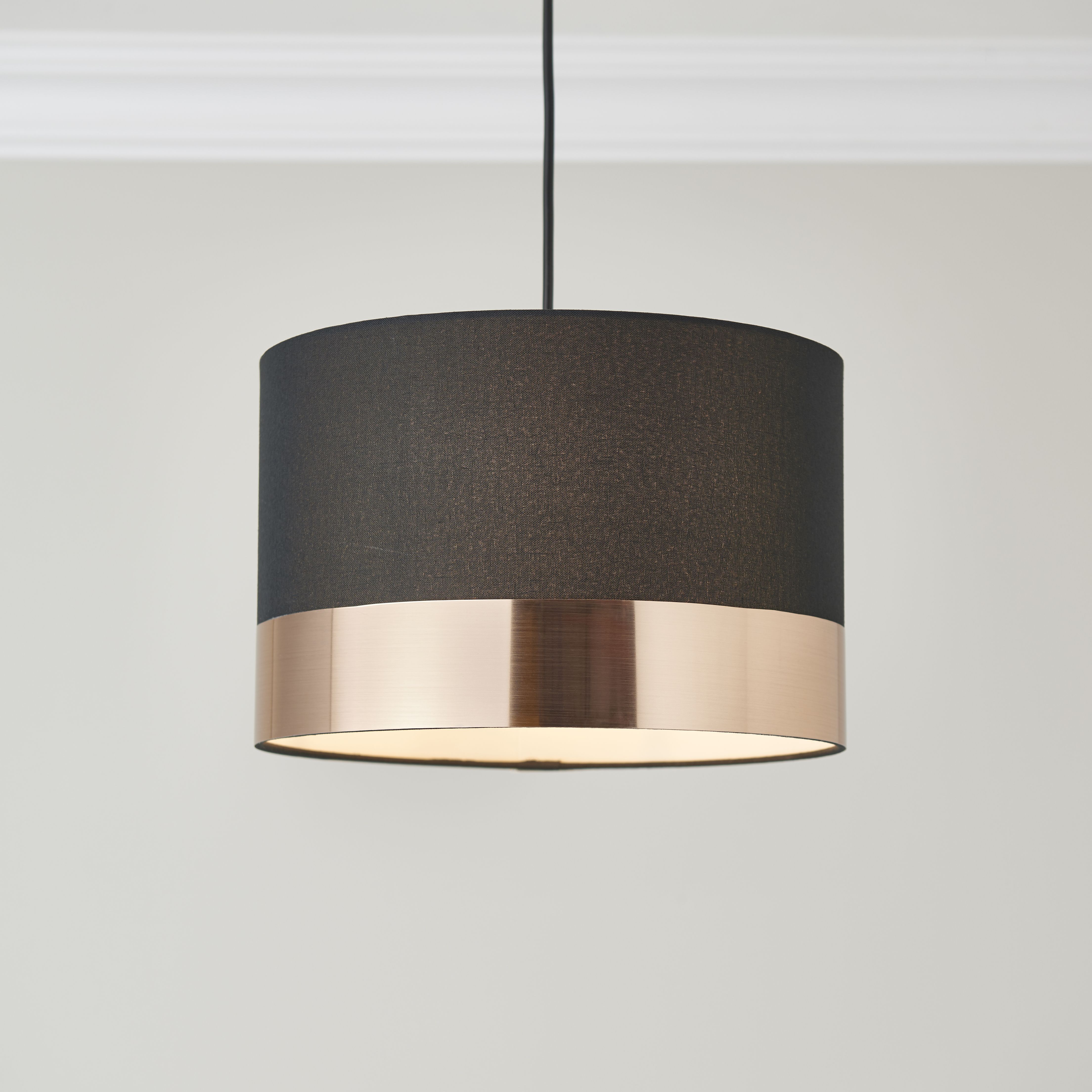 Amara Brushed Black Lamp shade (D)30cm