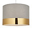 Amara Brushed Grey Lamp shade (D)30cm
