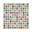 Amaranta Multicolour Matt Stone effect Natural stone Mosaic tile sheet, (L)300mm (W)300mm