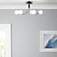 Amberley White Chrome effect 5 Lamp Ceiling light