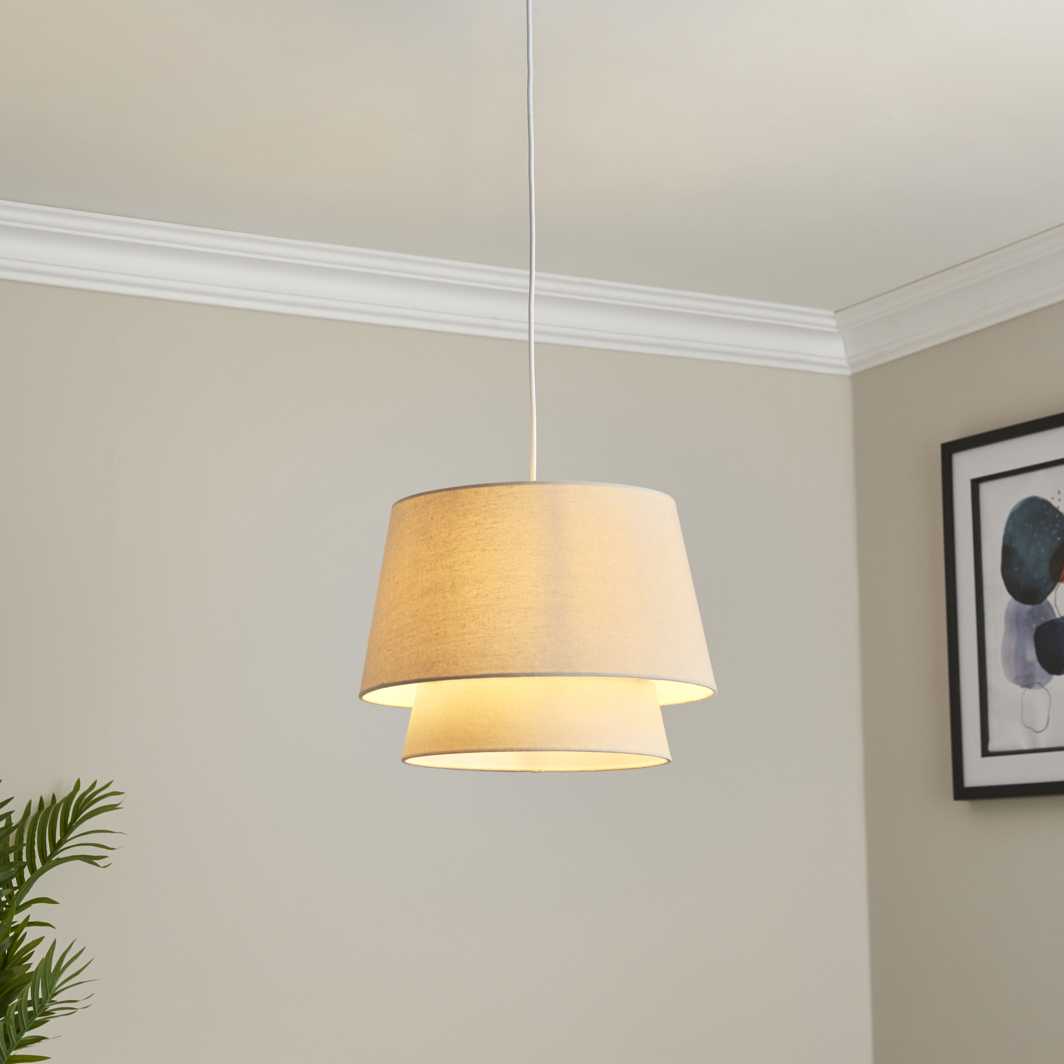 Ambra pendant Natural LED Pendant ceiling light, (Dia)350mm