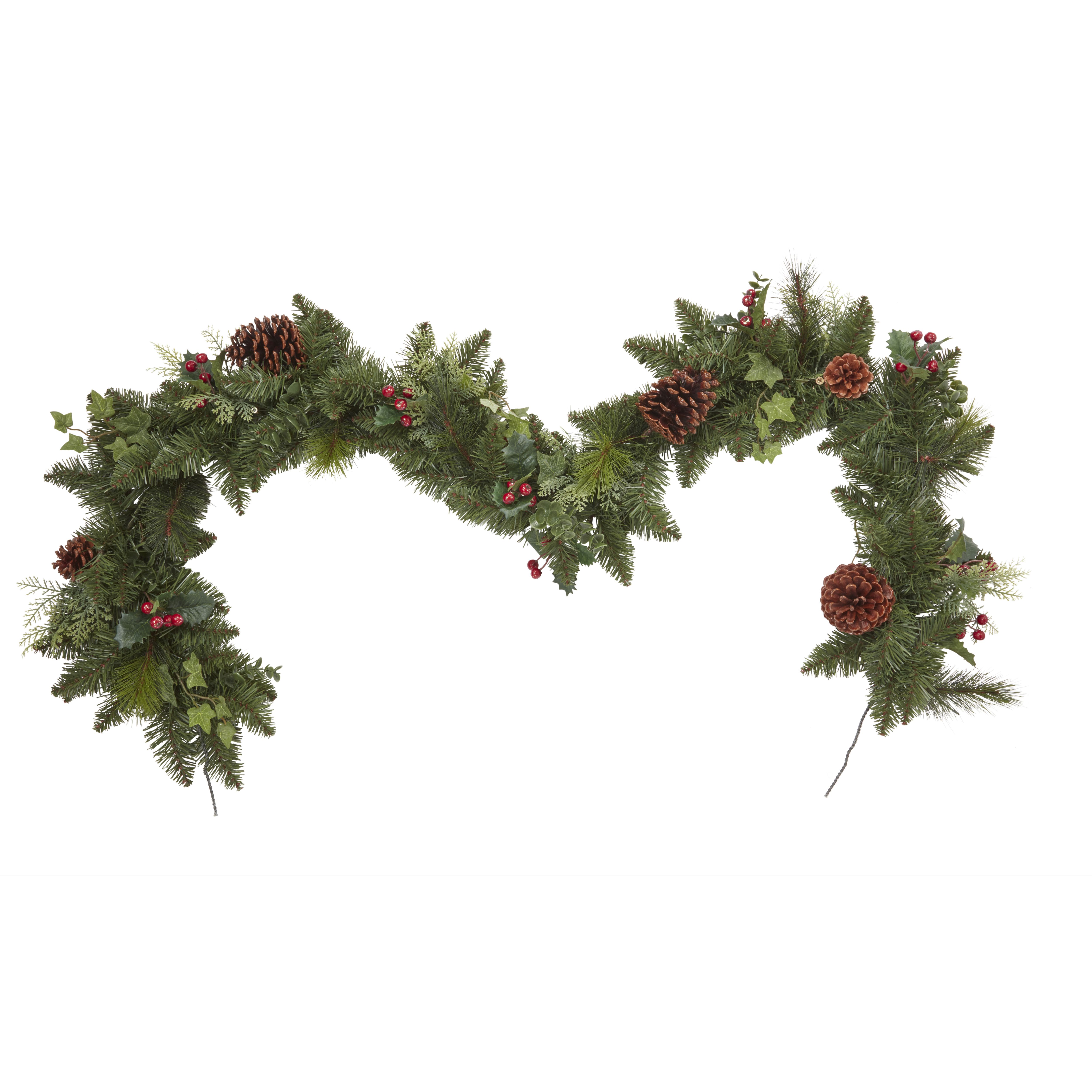 Amden Pinecone & Berry Green Garland