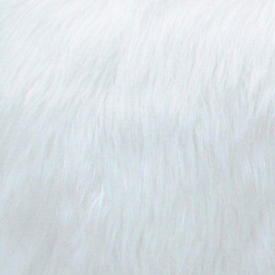 Amme Off white Plain Fur effect Cushion (L)43cm (W)43cm