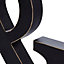 Ampersand Medium-density fibreboard (MDF) Ornament, Black Matt
