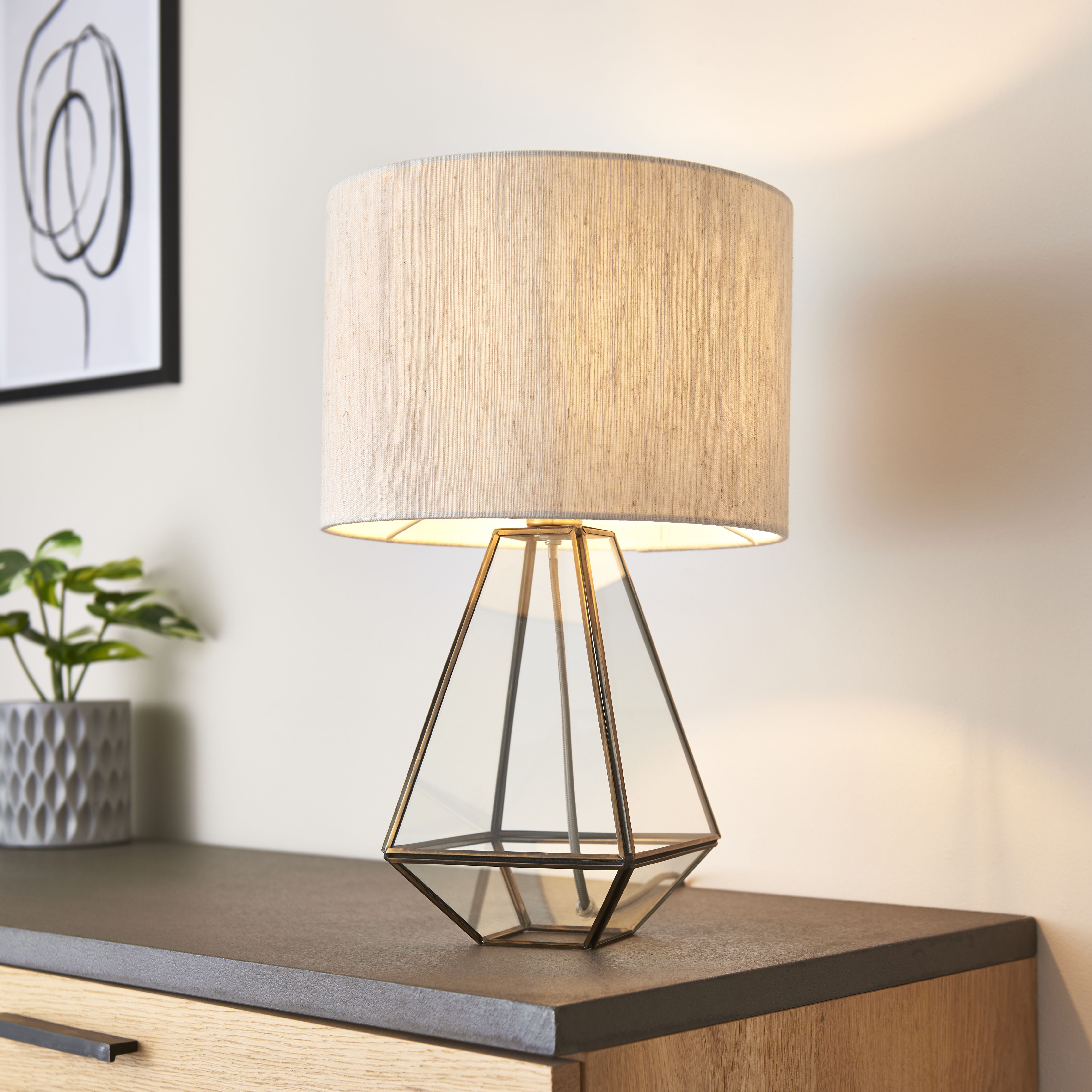 Amsterdam glass Table lamp | DIY at B&Q