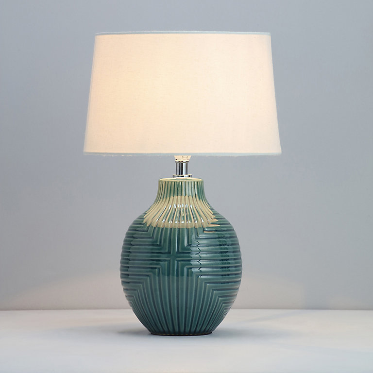 Ananke Embossed Ceramic Green Table, Better Homes And Gardens Faceted Table Lamp