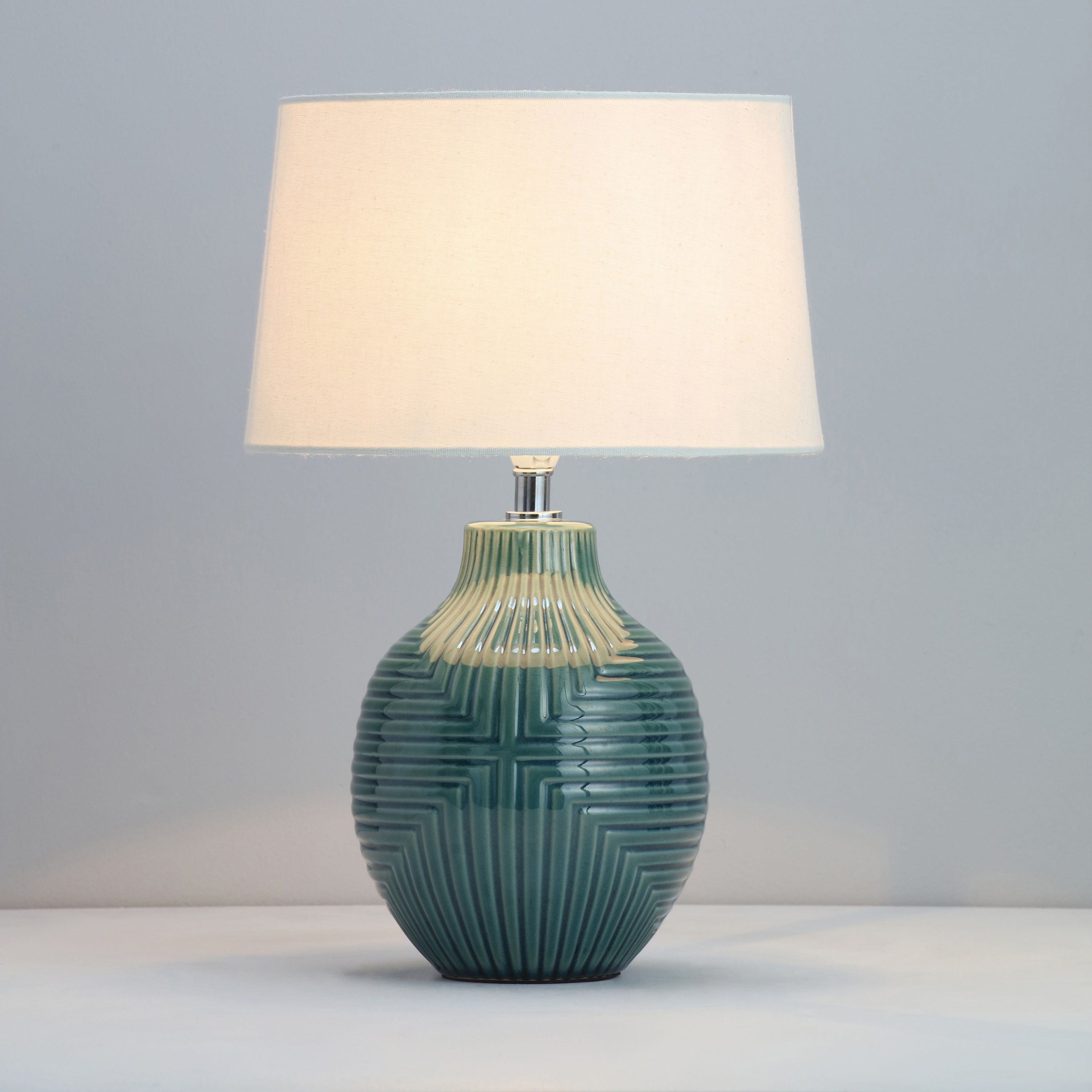 Green ceramic 2024 table lamp