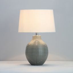 Ananke Embossed ceramic Grey Table light
