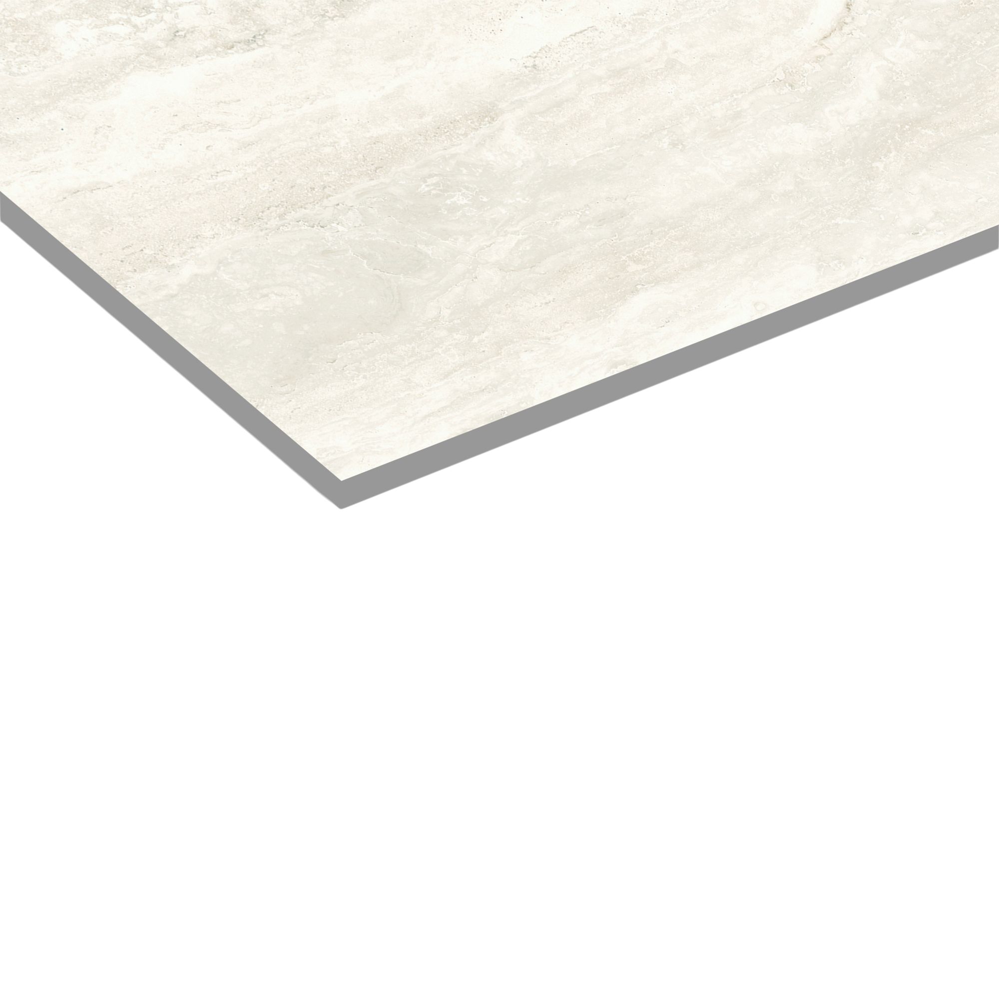 Ancho White Matt Stone effect Porcelain Indoor Wall & floor Tile, Pack of 2, (L)1200mm (W)600mm