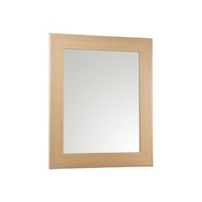 Andino Oak effect Bullnose Rectangular Framed Mirror (H)63cm (W)53cm