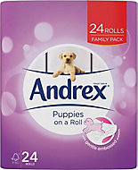 Andrex White Toilet roll, Pack of 24