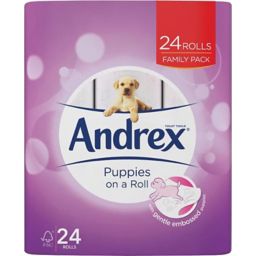 Andrex White Toilet roll, Pack of 24