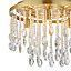 Angelica Brushed Glass & metal Gold effect 4 Lamp LED Ceiling light
