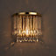 Angelica Yellow Gold effect LED Wall light