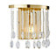 Angelica Yellow Gold effect LED Wall light