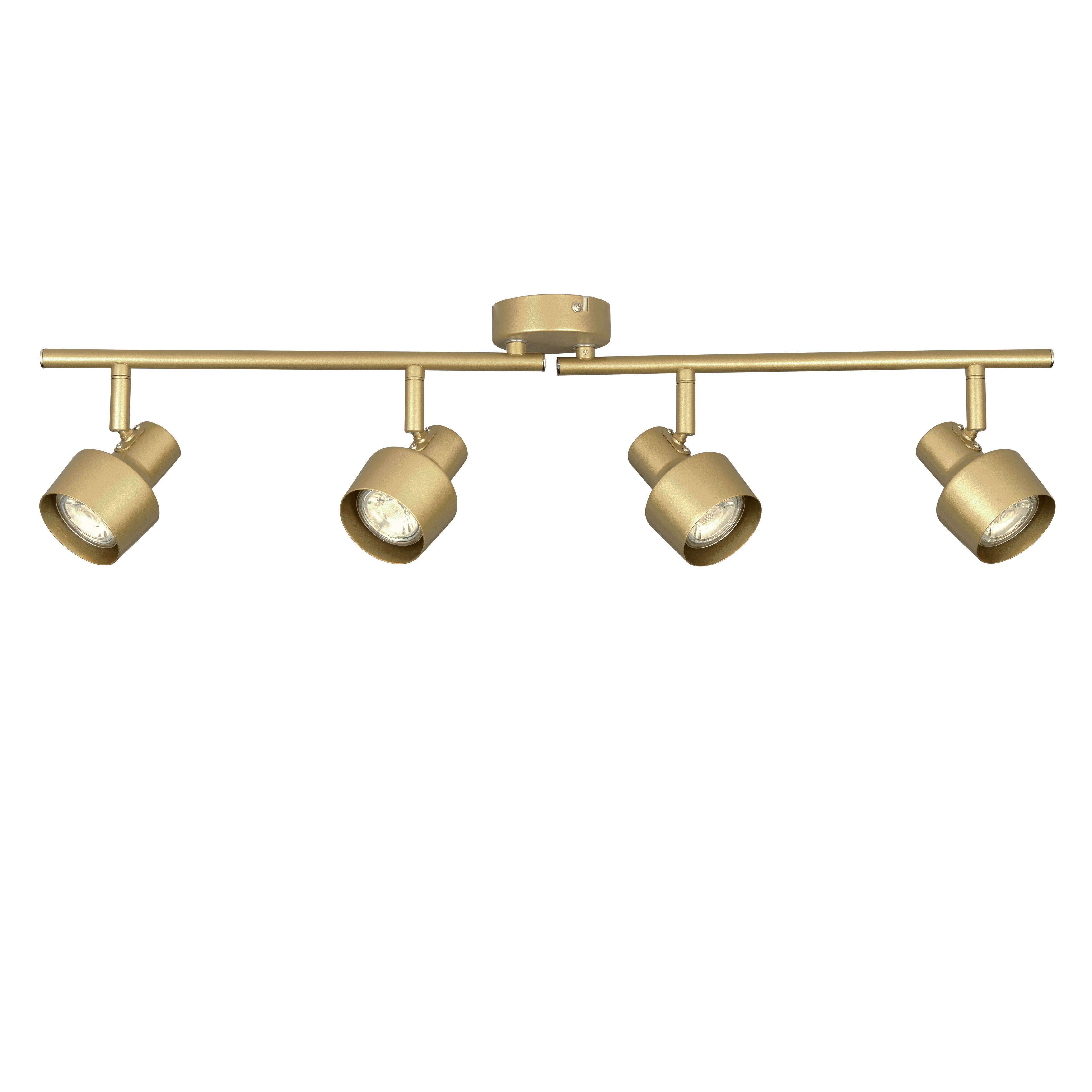 Anise Satin gold effect 4 Light Spotlight bar