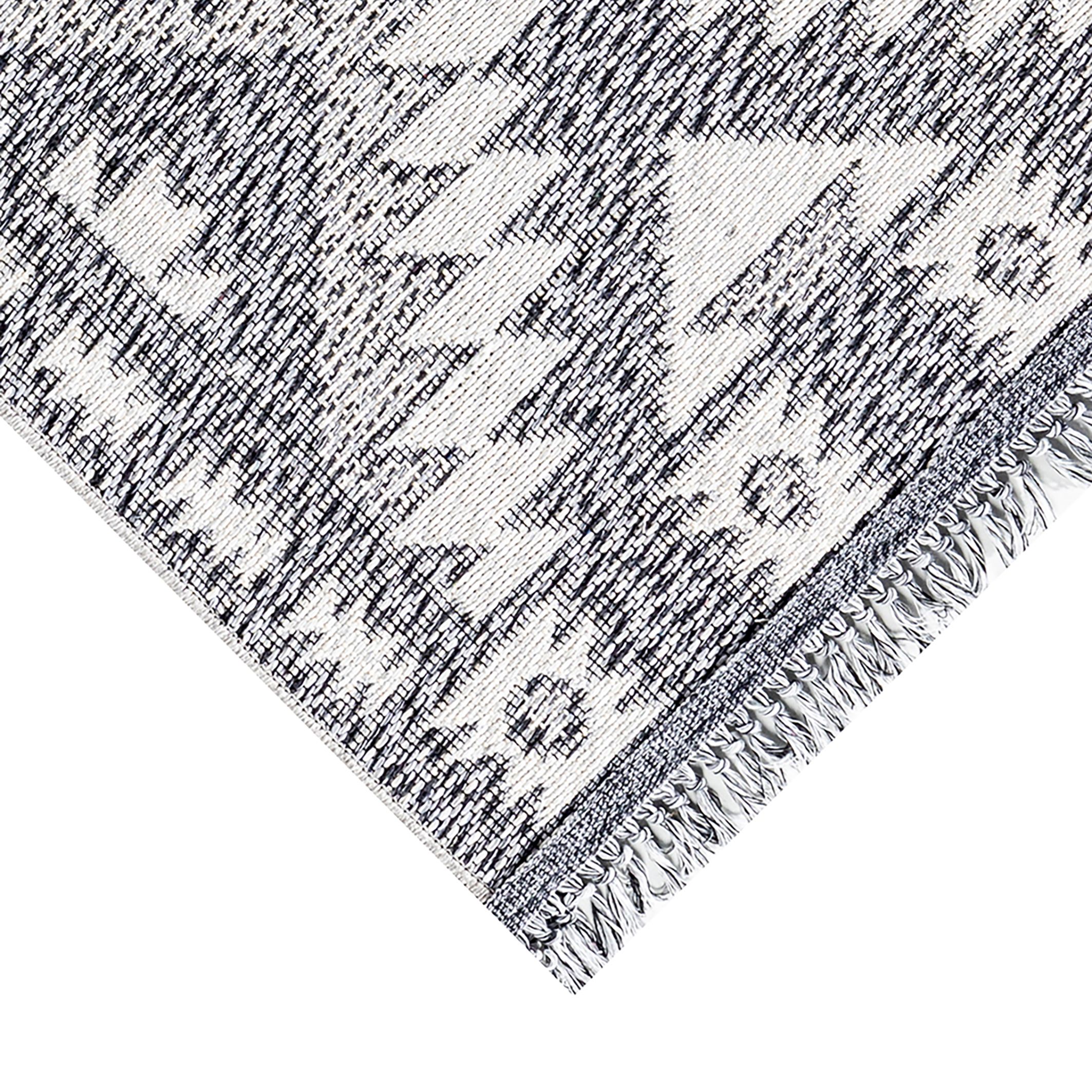 Ankara Grey Aztec Woven effect Medium Rug, (L)170cm x (W)120cm