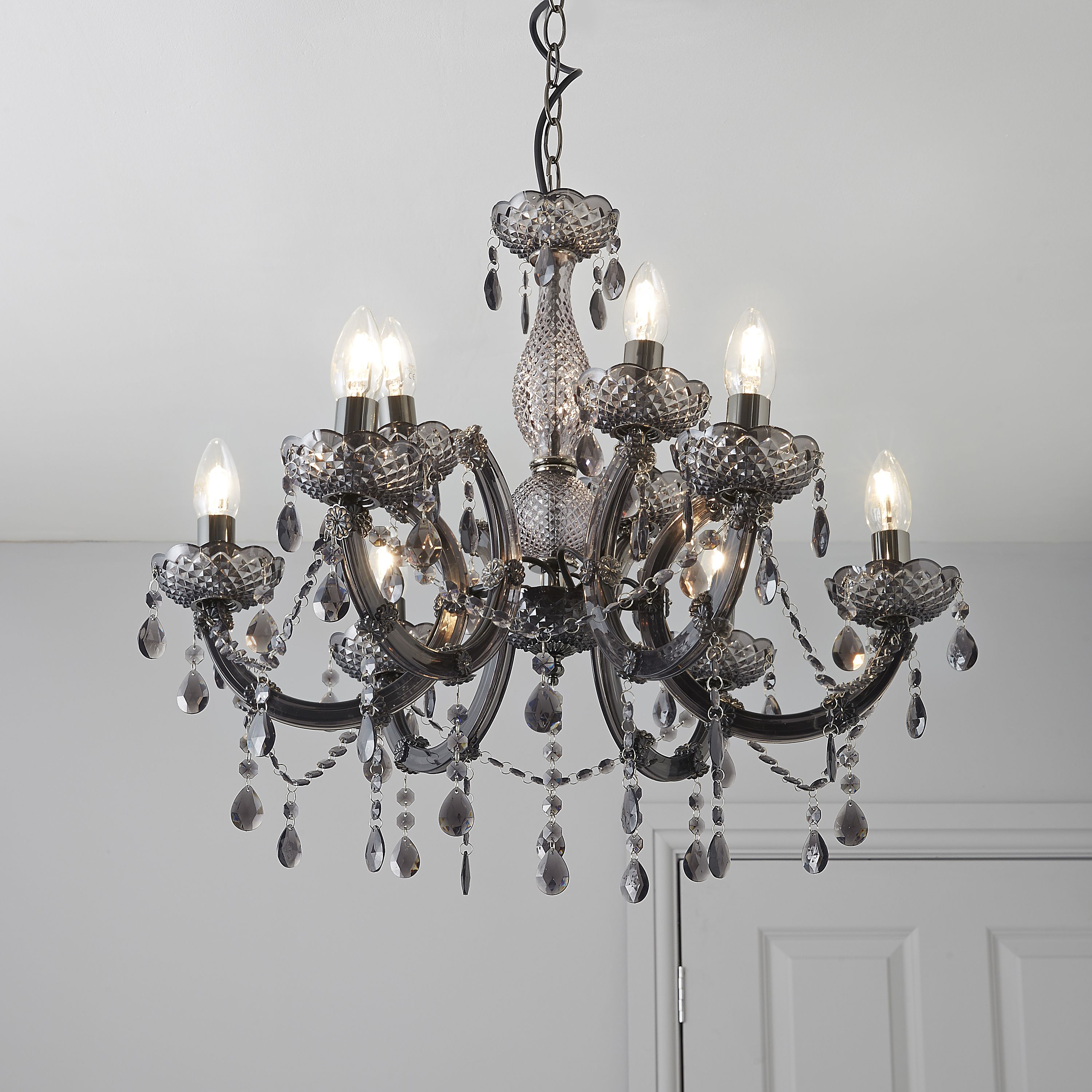 Silver deals chandelier b&q