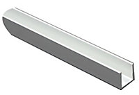 Anodised Aluminium Equal U-shaped Angle profile, (L)2m (W)15mm
