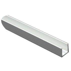 Anodised Aluminium Equal U-shaped Angle profile, (L)2m (W)20mm
