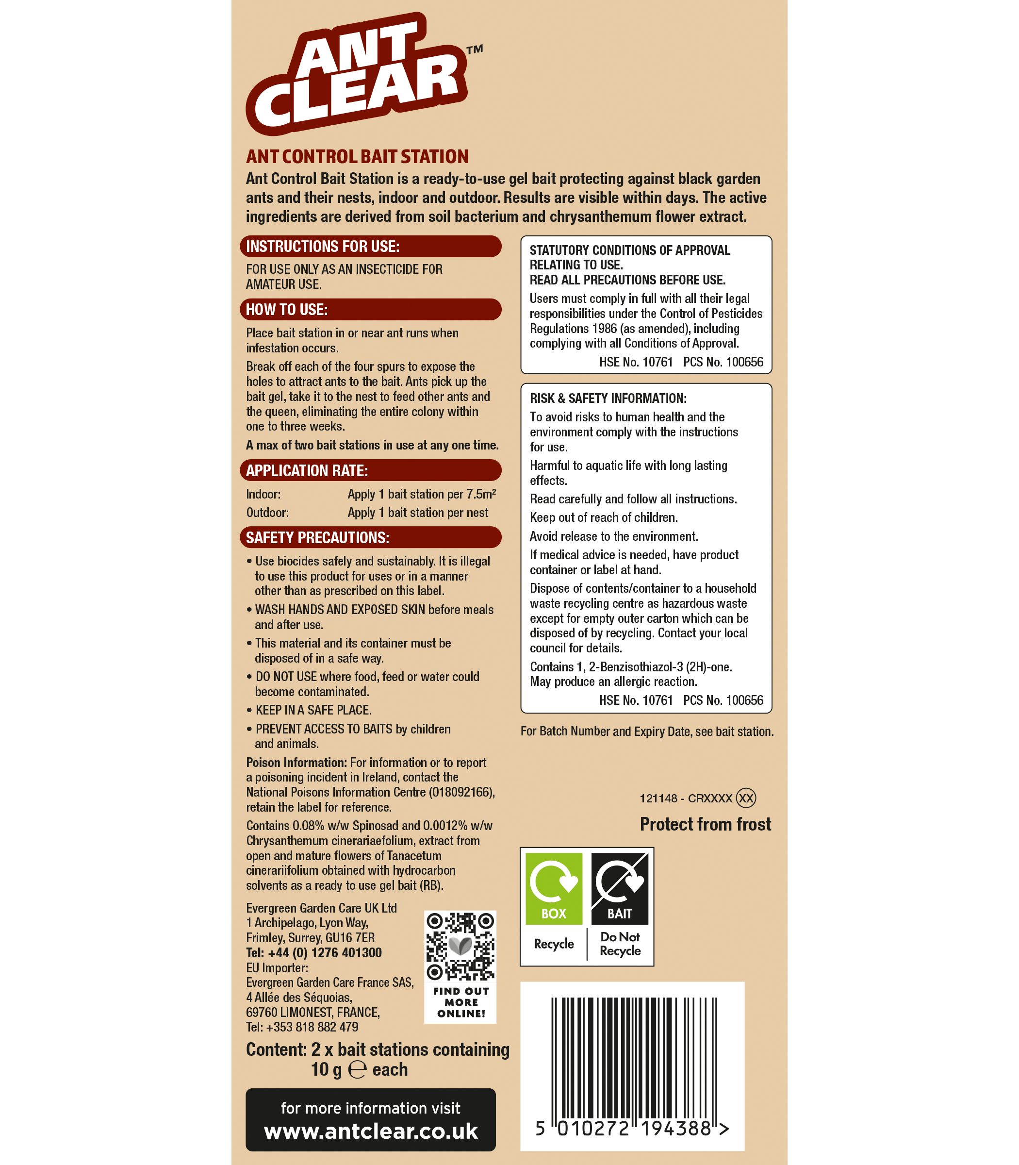 Ant Clear Ants Bait station, Pack of 2